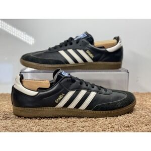 Adidas Samba Classic Men's Size 11.5 Shoes Black White Athletic Sneakers Shoes